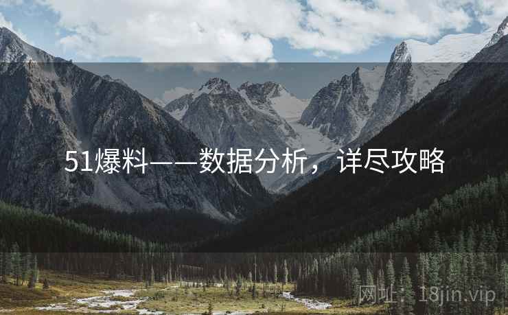 51爆料——数据分析，详尽攻略