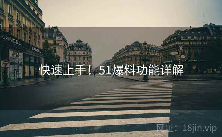 快速上手！51爆料功能详解