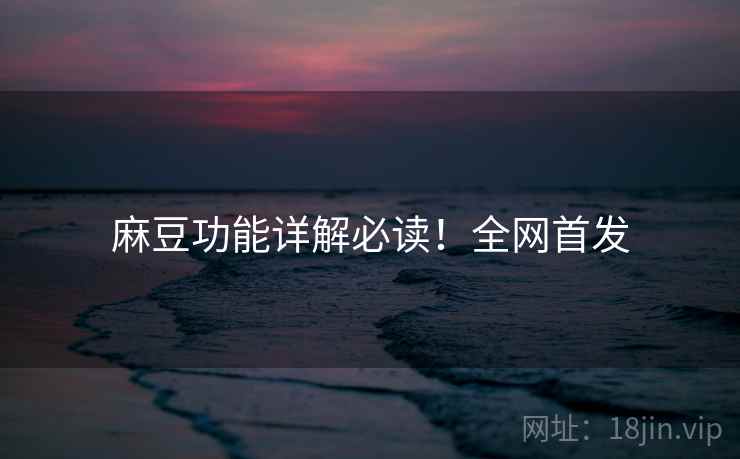 麻豆功能详解必读！全网首发