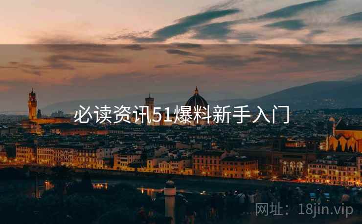 必读资讯51爆料新手入门