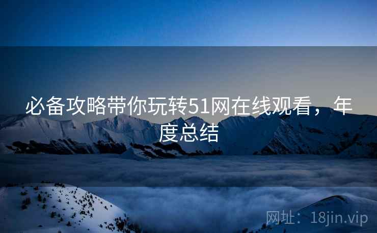 必备攻略带你玩转51网在线观看，年度总结